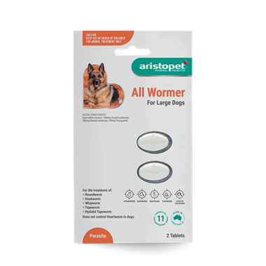 Aristopet wormers All Wormer for Large Dogs 2 Pack