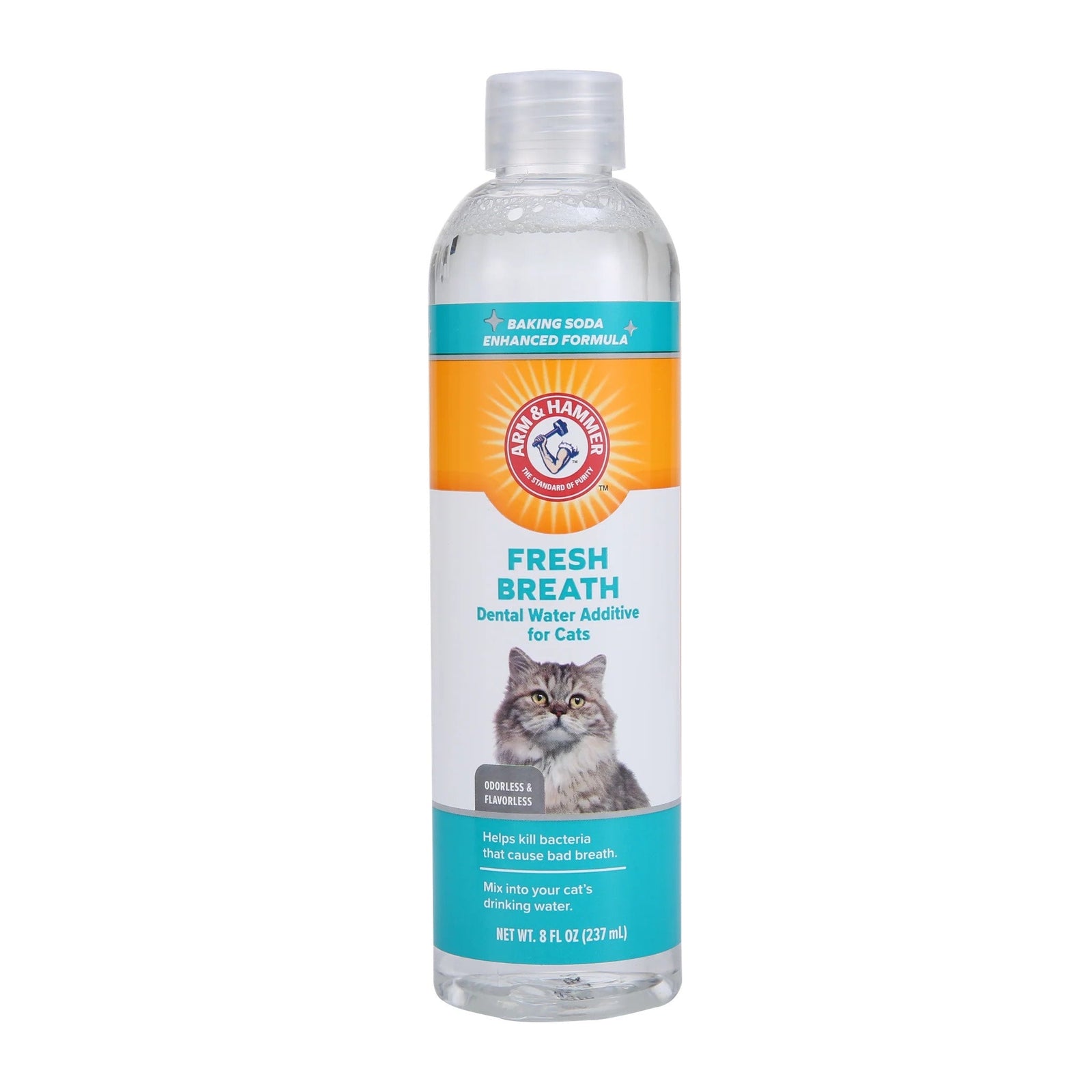 Arm & Hammer Grooming Aids Fresh Breath Dental Water Additive for Cats (Odorless & Flavourless) 236ml