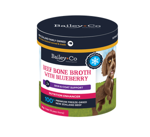 Bailey + Co Supplements Blueberry - Skin & Coat Support Bailey + Co Beef Bone Broth 30g