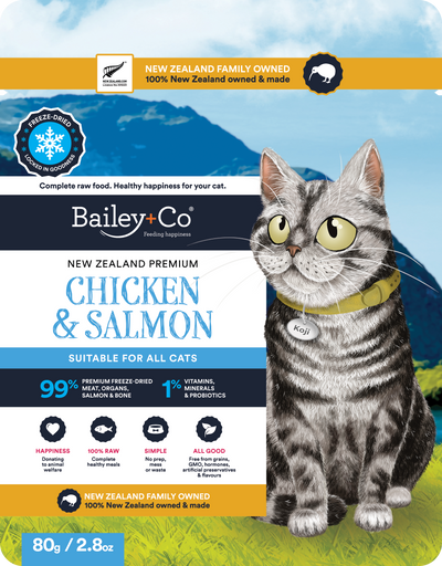Bailey + Co Treats Bailey + Co Chicken & Salmon Cat Food 80g