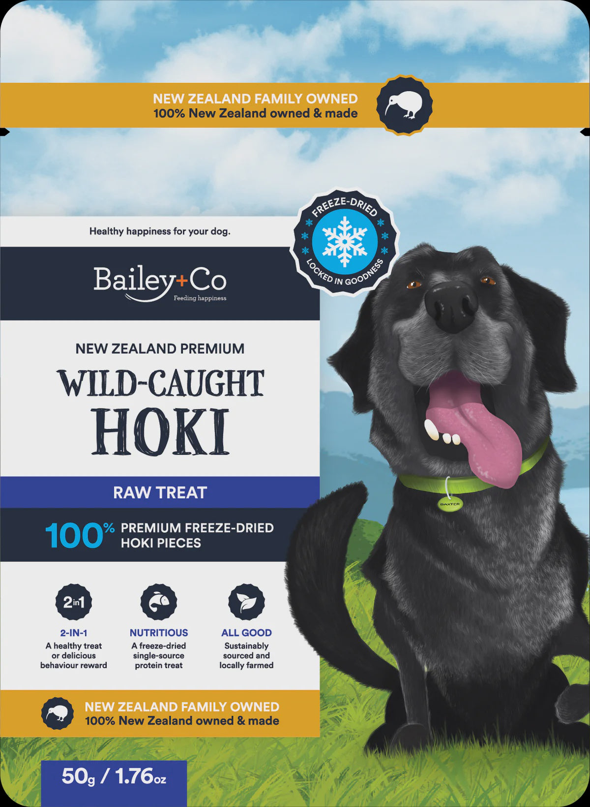 Bailey + Co Treats Bailey + Co NZ Hoki Pieces Dog Treats 50g