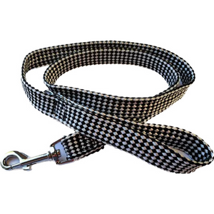 Beau Pets Collars / Leads Beau Pets Double Nylon Webbing Lead Black & White
