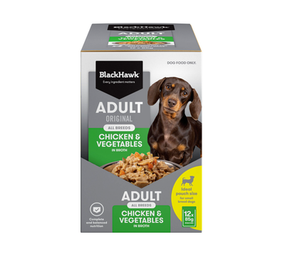 Black Hawk Canned Food Black Hawk Original Chicken & Vegetables Dog Wet Food Pouch