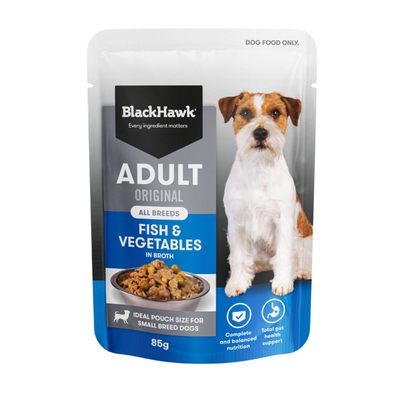 Black Hawk Canned Food Black Hawk Original Fish & Vegetables Dog Wet Food Pouch