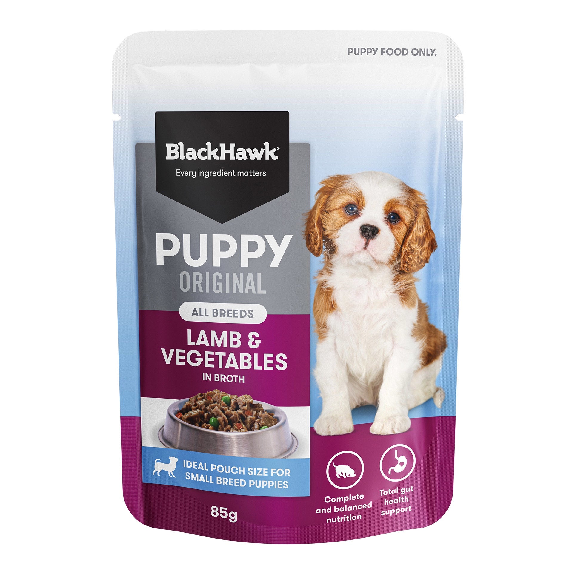 Black Hawk pouches Black Hawk Puppy Lamb & Vegetables in Broth Pouch 85g