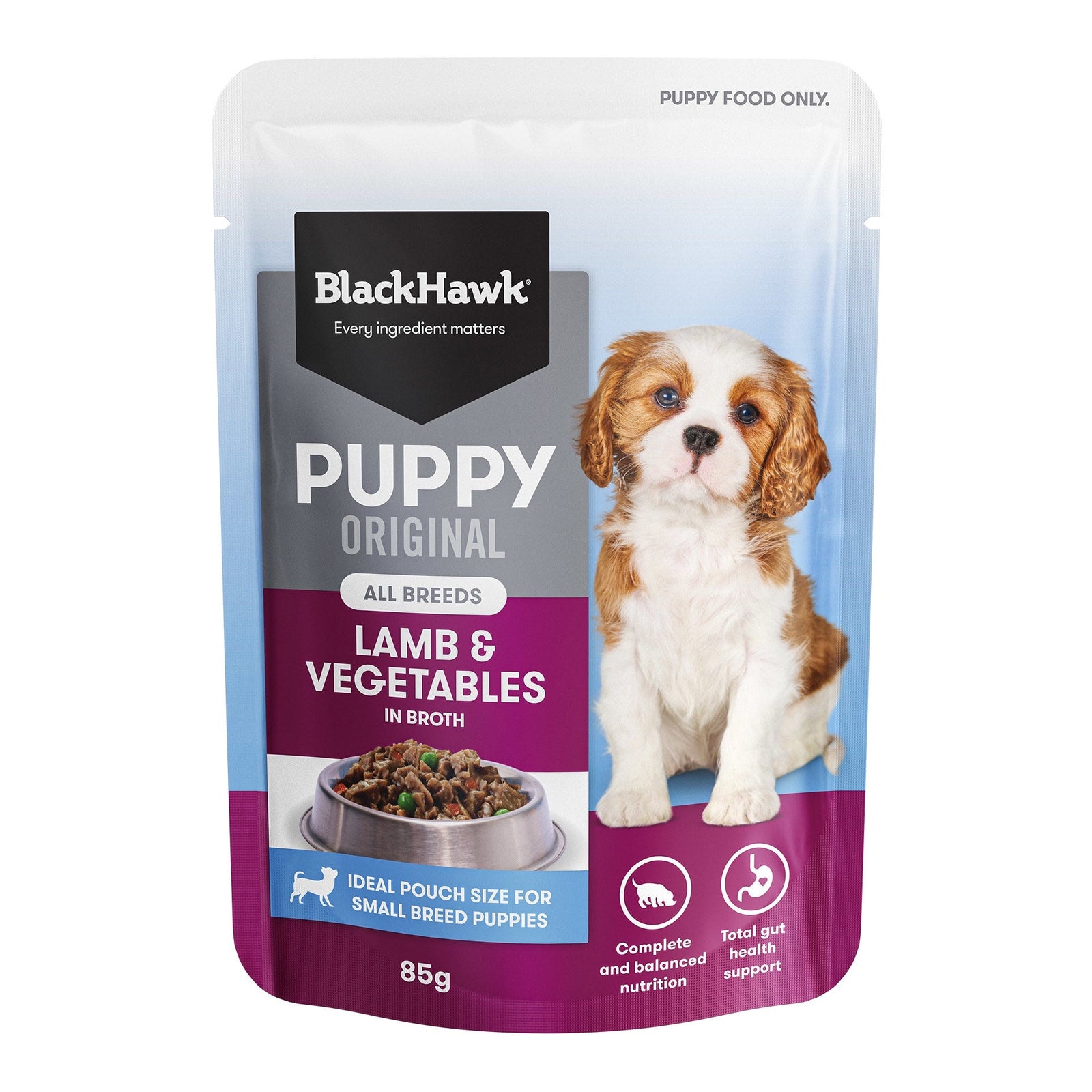 Black Hawk pouches Black Hawk Puppy Lamb & Vegetables in Broth Pouch 85g