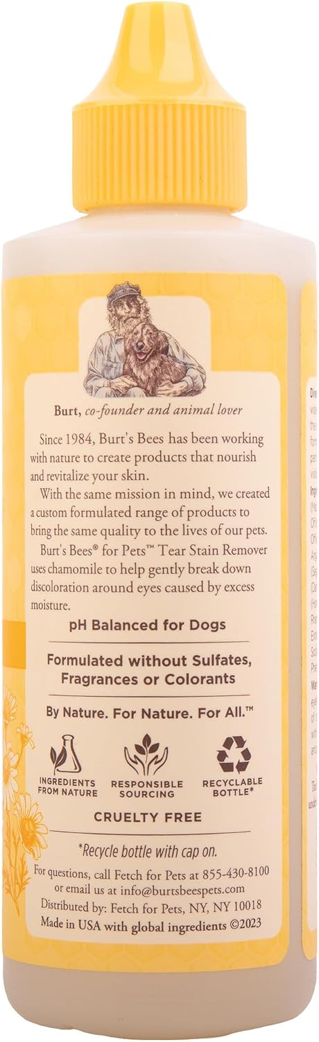 Burt's Bees Grooming Aids Burt's Bees Tear Stain Remover for Dogs 118ml