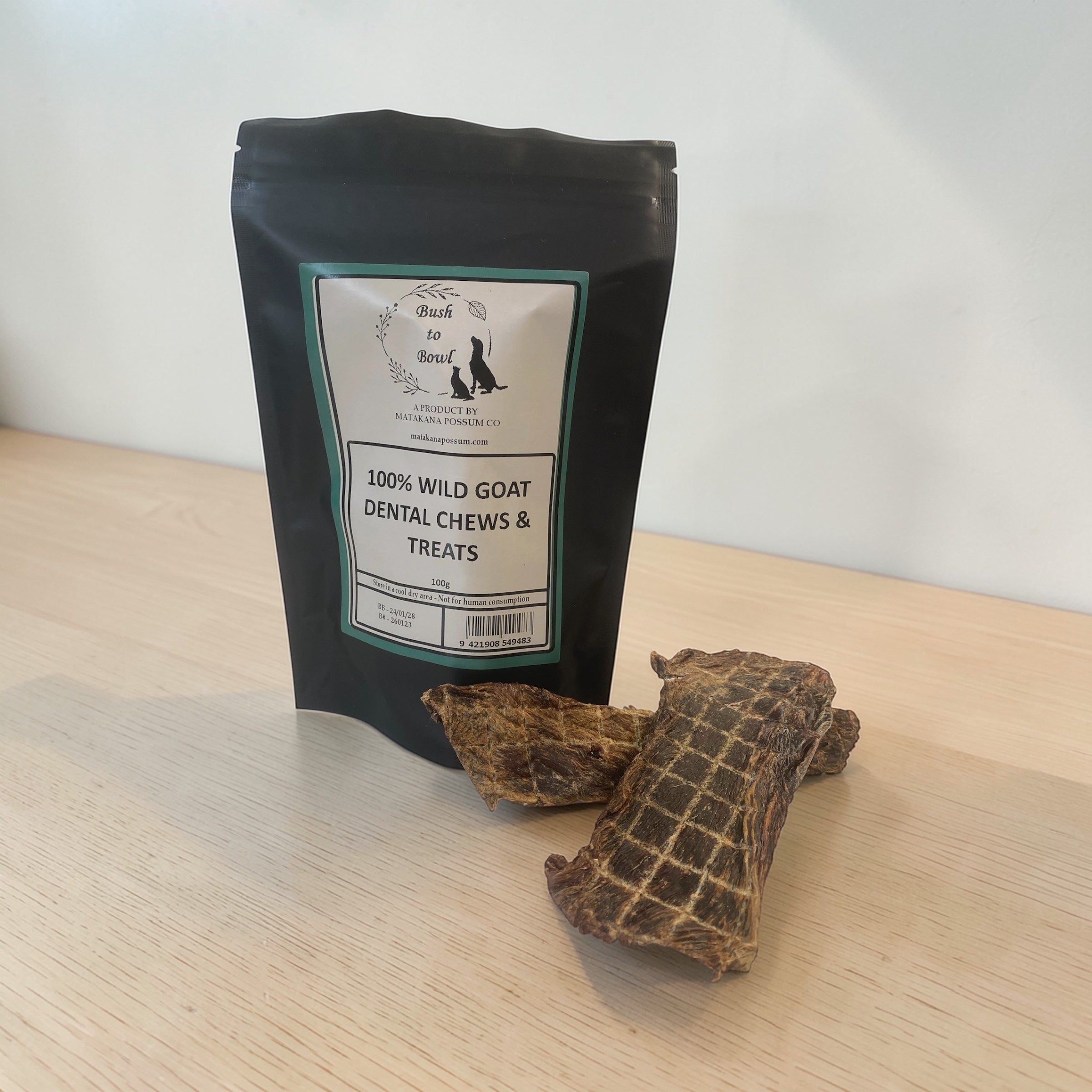 Bush to Bowl Treats 100 % Wild NZ Goat Chews