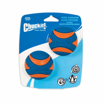 chuckit Toys Medium Chuckit Ultra Squeaker Ball 2 Pack