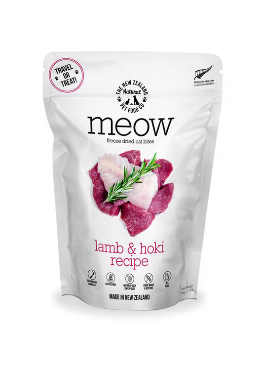 meow Treats Meow Lamb & Hoki Freeze Dried Cat Bites 50g