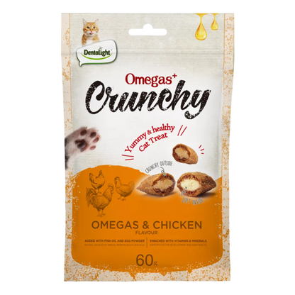 Dentalight Treats Dentalight Crunchy Omegas Chicken Cat Treat 60g
