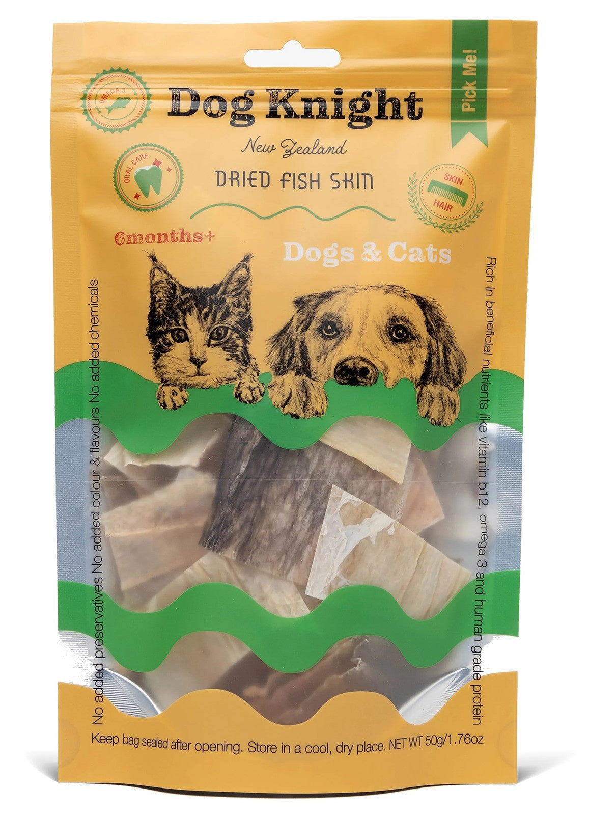 Dog Knight Treats Dog Knight Air Dried Sliced Fish Skin 50g