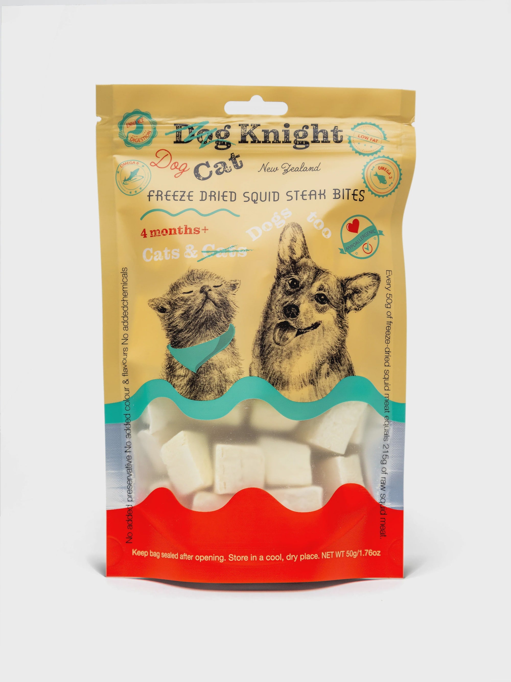 Dog Knight Treats Dog Knight Freeze Dried Squid Bite 50g