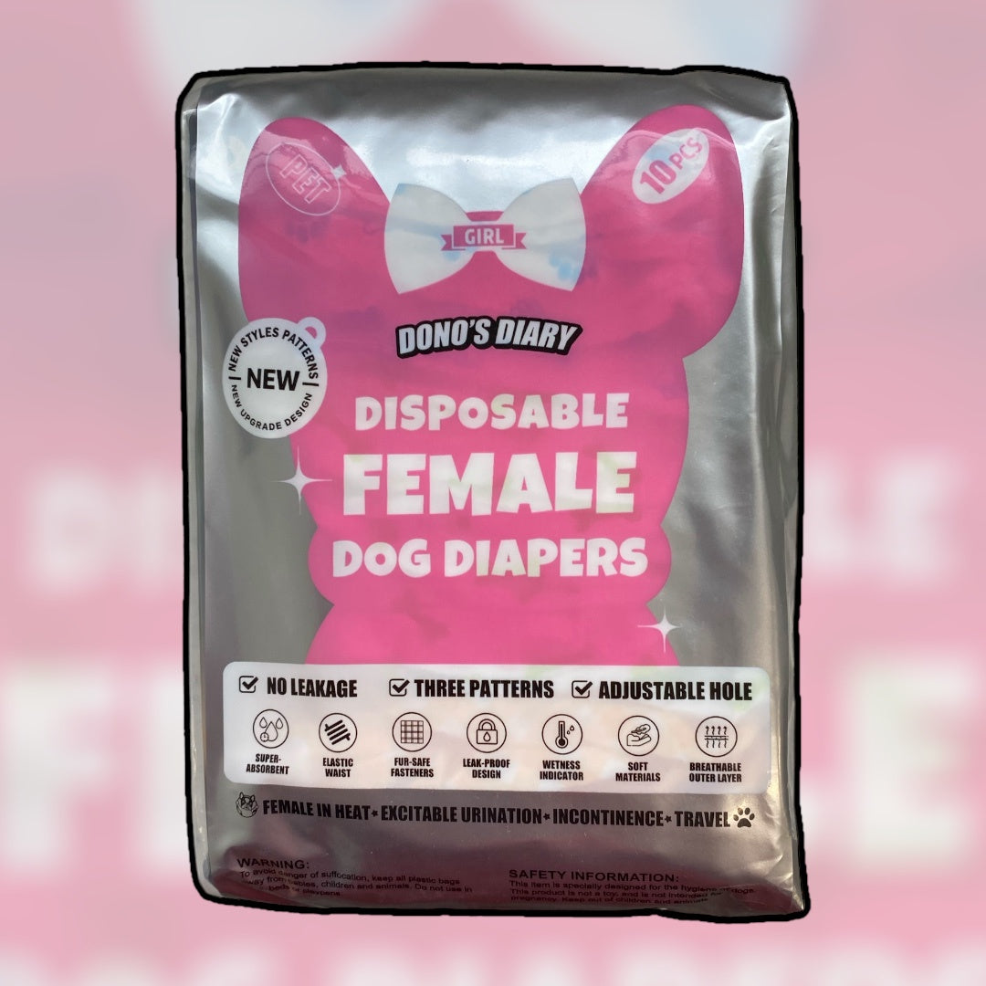 Dono's Diary Toiletries Dono's Diary Disposable Female Dog Diapers 10pcs