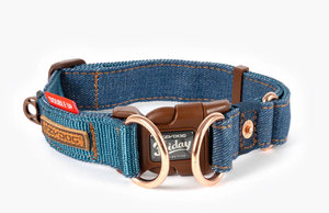 EzyDog Collars / Leads XL / Denim EzyDog Double Up Dog Collar