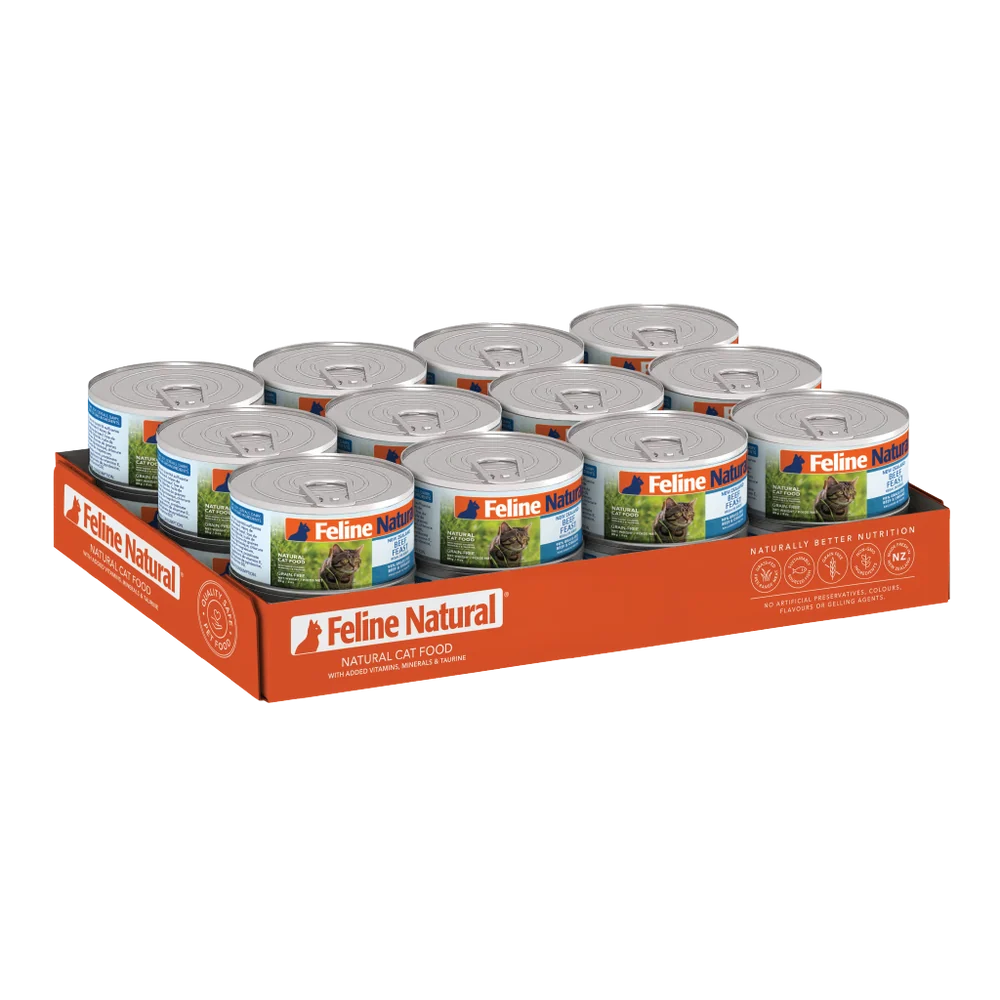 Feline Natural Canned Food 24pk (Whole Tray) Feline Natural 85g Canned Beef Feast