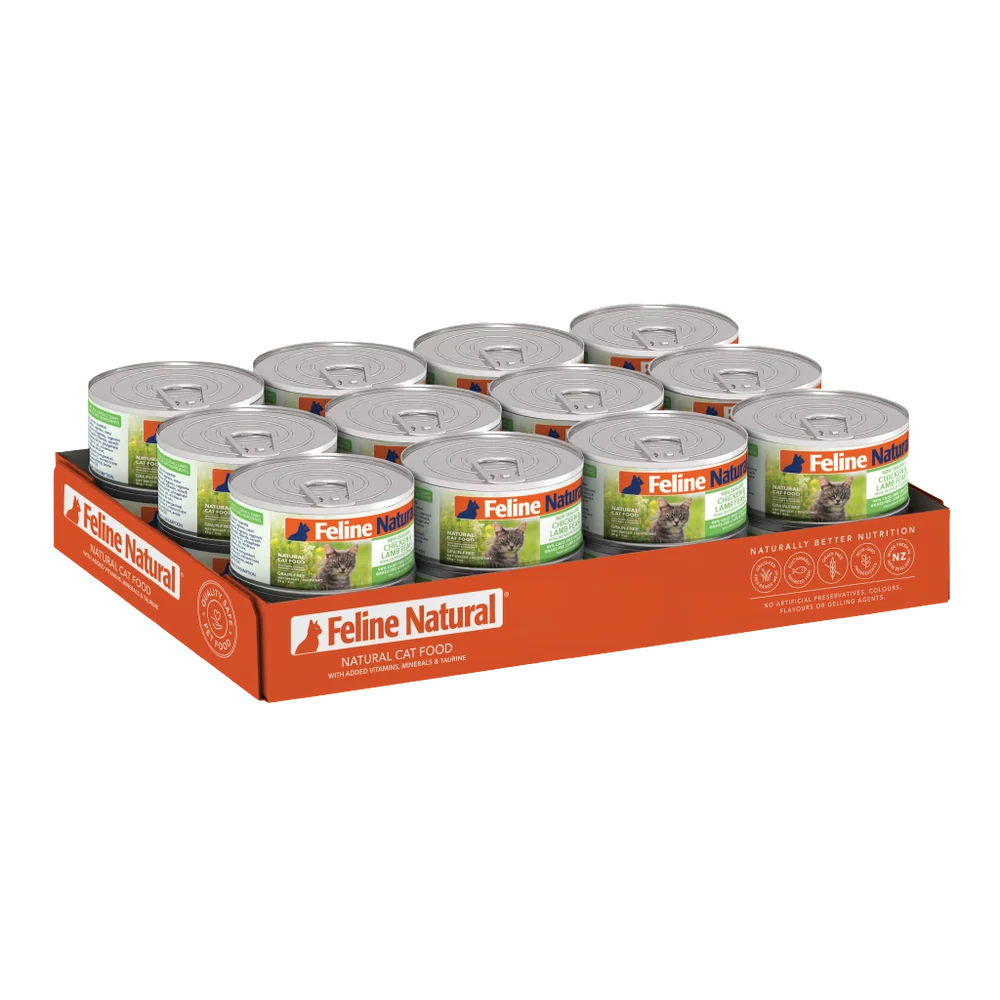 Feline Natural Canned Food 24pk (Whole Tray) Feline Natural 85g Canned Chicken & Lamb Feast