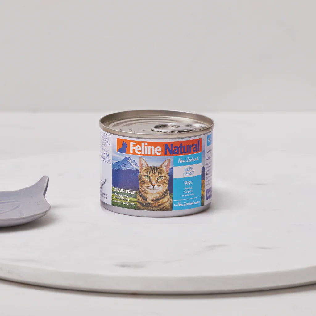 Feline Natural Canned Food Feline Natural NZ Beef Feast Canned Cat Food 170g