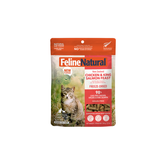 Feline Natural Freeze Dried Feline Natural Freeze Dried Cat Food Chicken & King Salmon Feast
