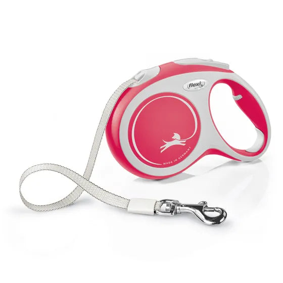 Flexi Collars / Leads Large / Red/Grey Flexi New Comfort Tape Leash 5m