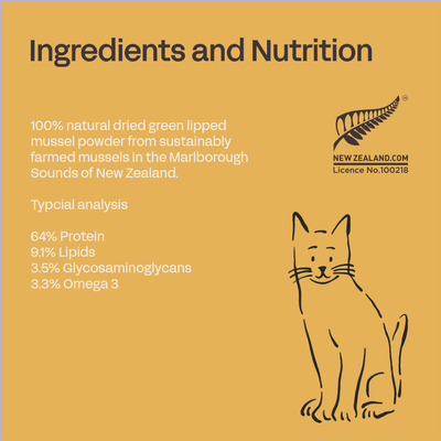 Fourflax Supplements Fourflax Feline Mussel Powder 50g