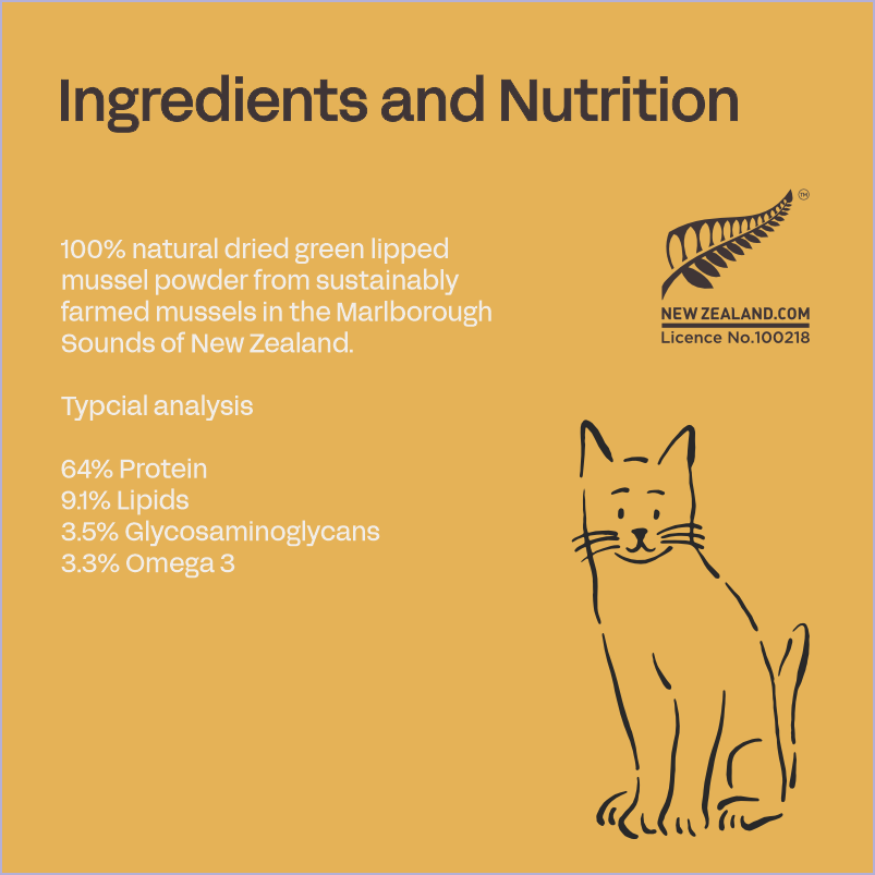Fourflax Supplements Fourflax Feline Mussel Powder 50g