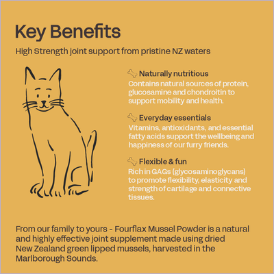 Fourflax Supplements Fourflax Feline Mussel Powder 50g