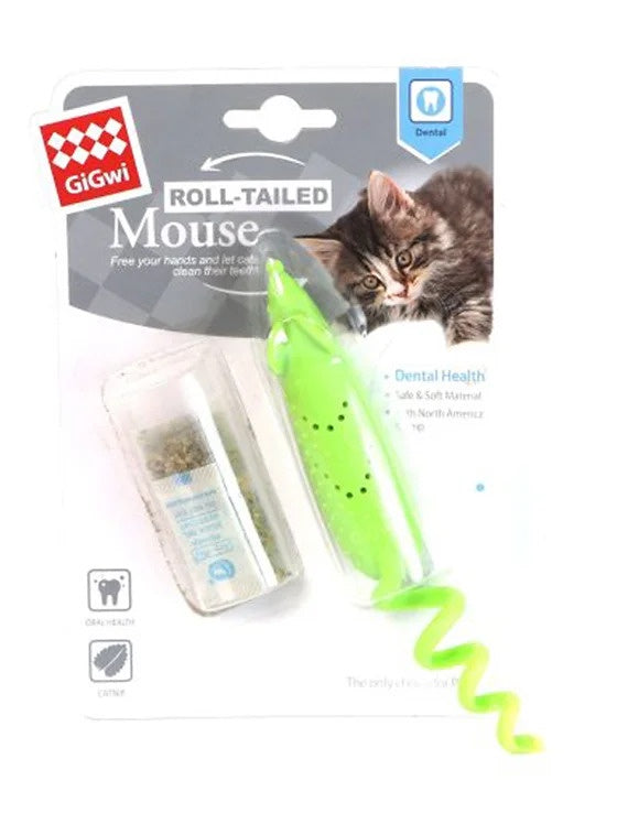 GiGwi Toys GiGwi Rolled-Tail Mouse with Catnip