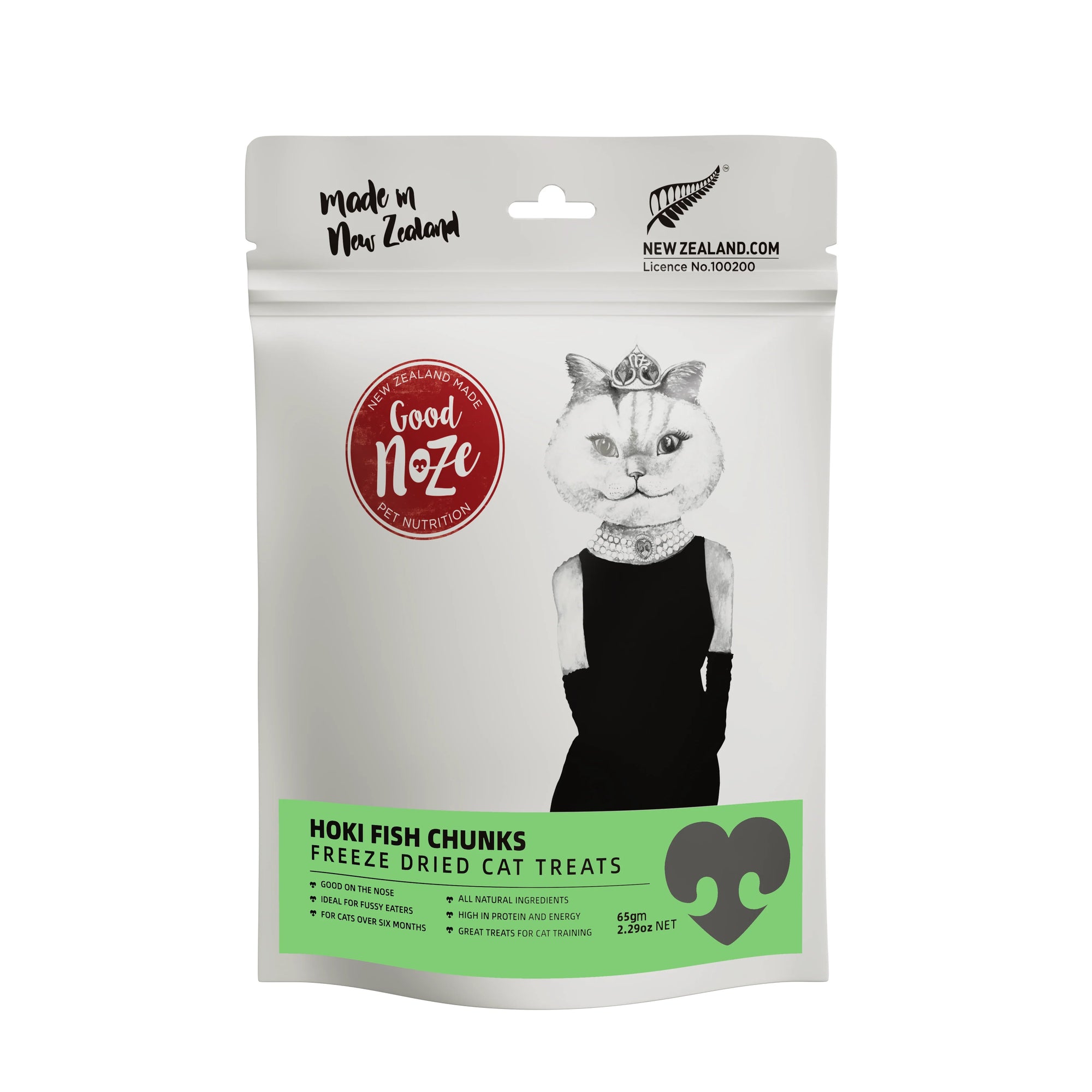 Good Noze Treats Good Noze Hoki Fish Chunks Cat Treats 65g