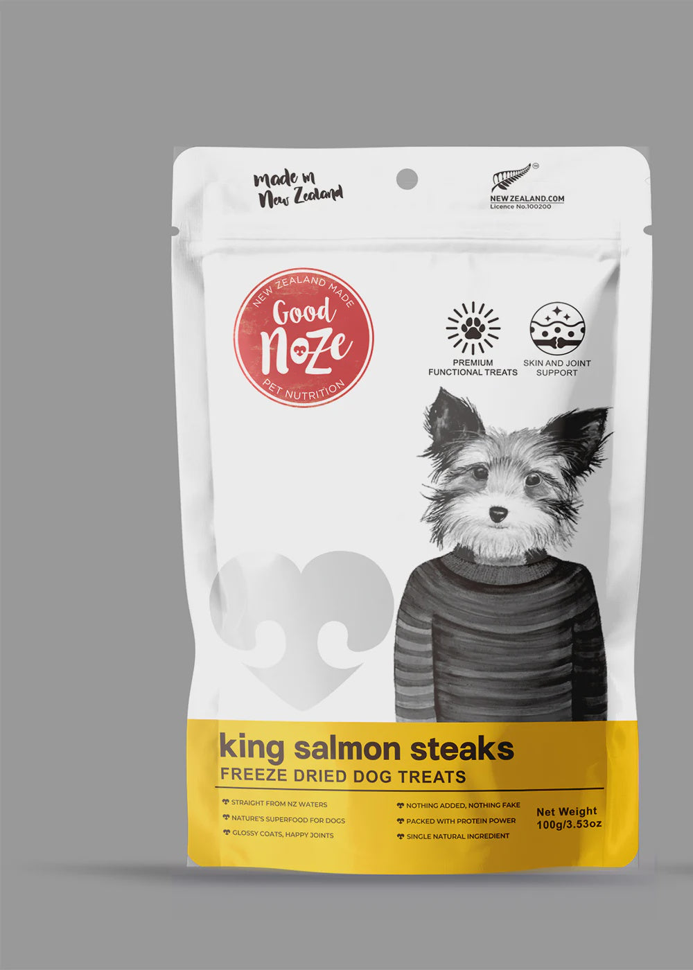 Good Noze Treats King Salmon Steaks Freeze Dried Dog Treats 100g