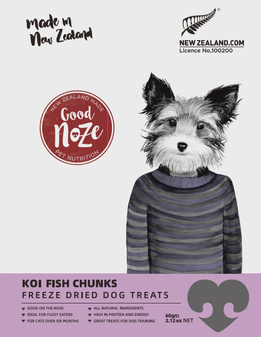 Good Noze Treats Koi Fish Chunks Freeze Dried Dog Treats 60g