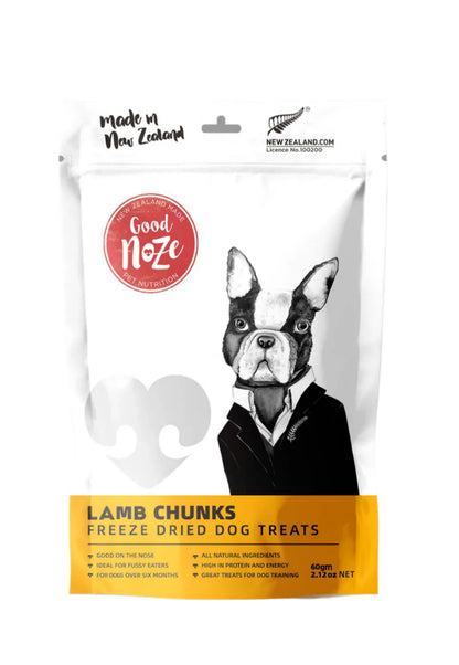 Good Noze Treats Lamb Chunks Freeze Dried Dog Treats 60g