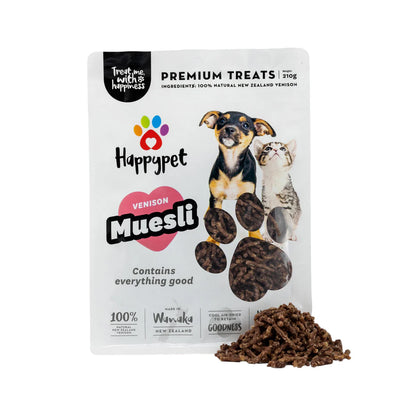 Happy Pets Treats Happy Pet Venison Muesli 210g