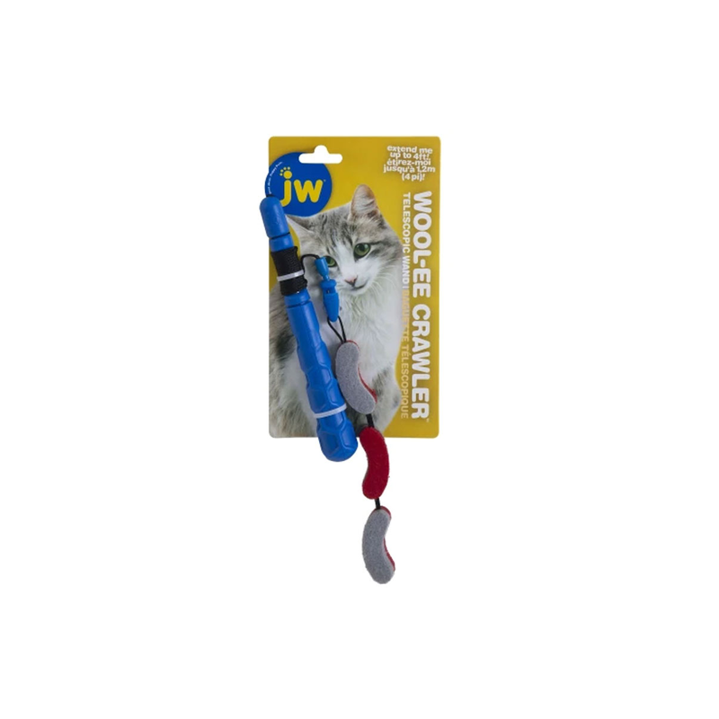 JW Toys JW Telescopic Felt Crawler Wand Cat Toy