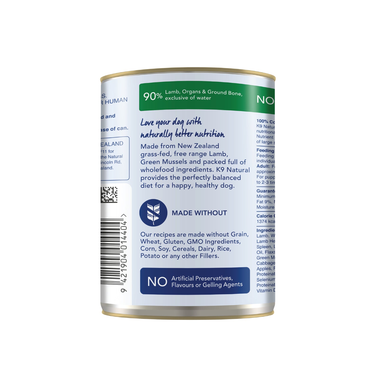 K9 Natural Canned Food K9 Canned Lamb Feast Dog 370g