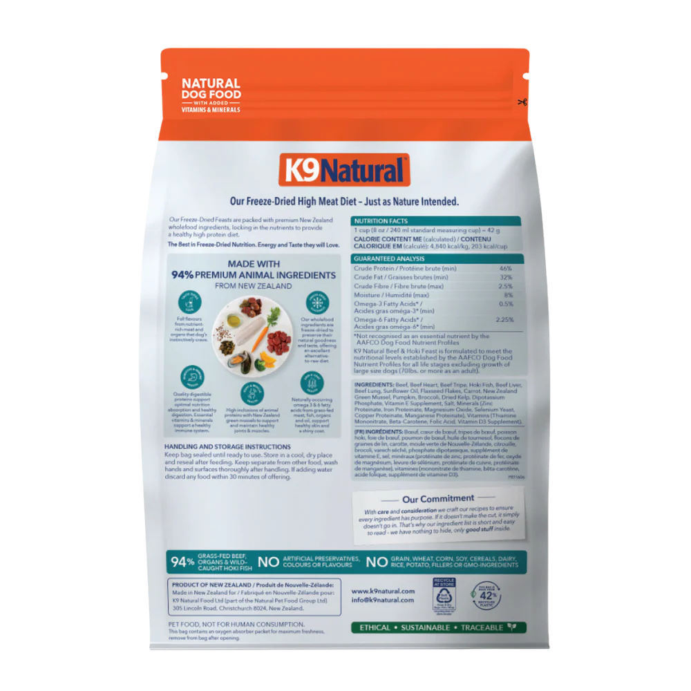 K9 Natural Freeze Dried K9 Natural Freeze Dried Hoki and Beef Feast