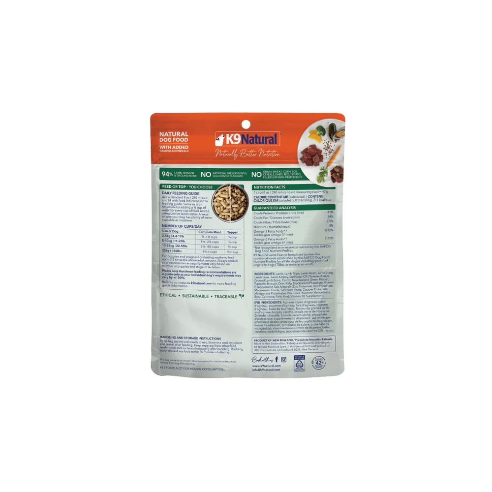 K9 Natural Freeze Dried K9 Natural Freeze Dried Lamb Feast Dog Food