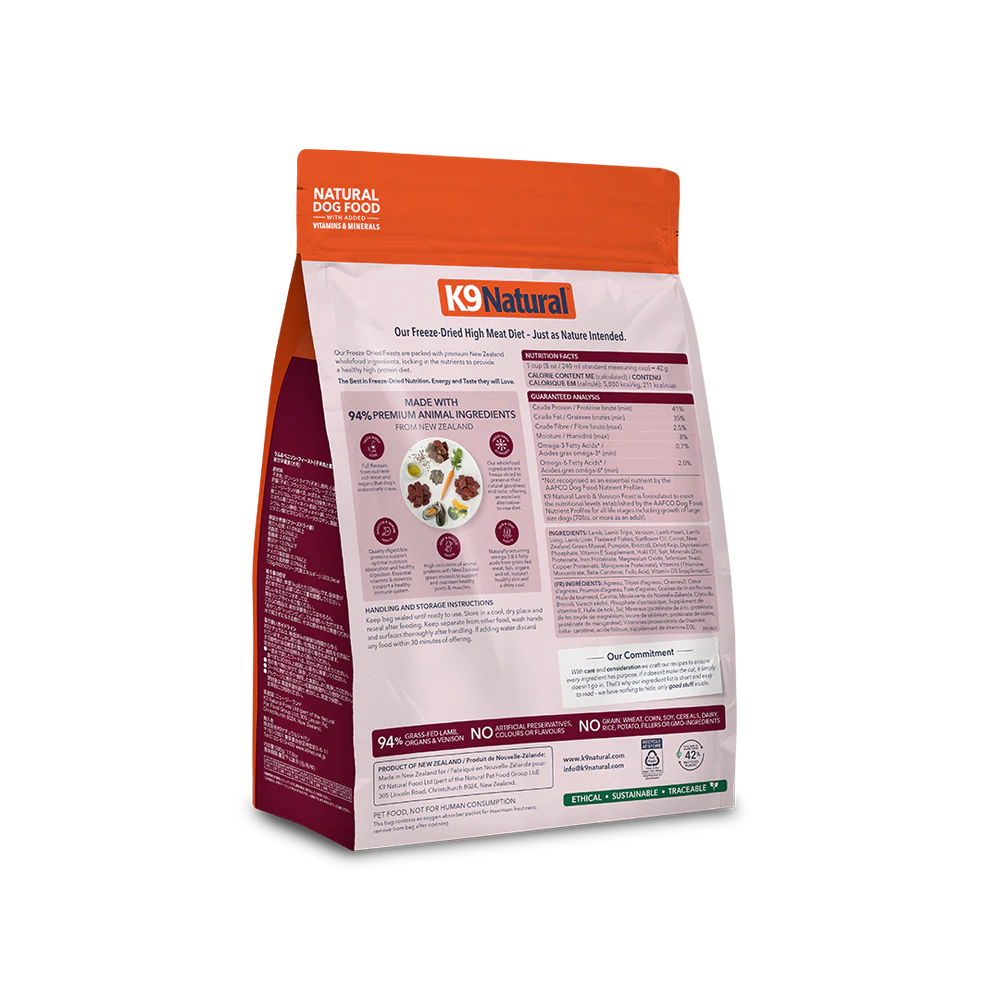K9 Natural Freeze Dried K9 Natural Freeze Dried Lamb & Venison Feast Dog Food