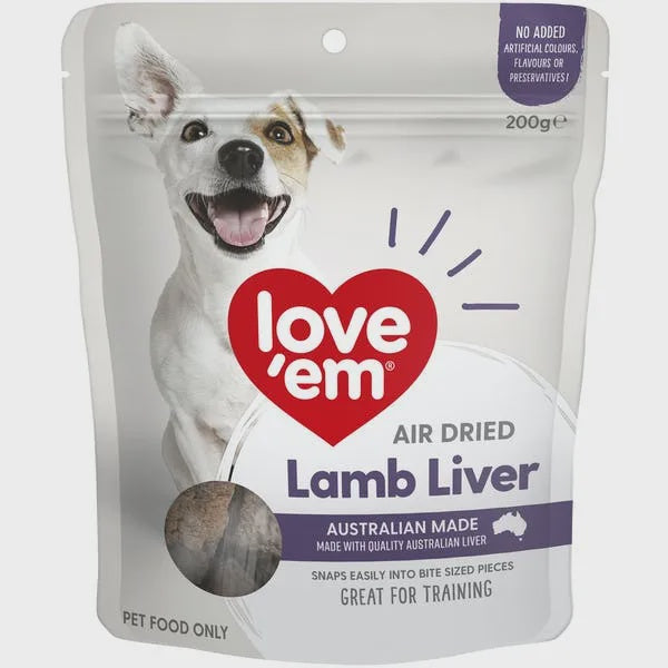 Love'em Treats Love'em Dog Air Dried lamb Liver 200g