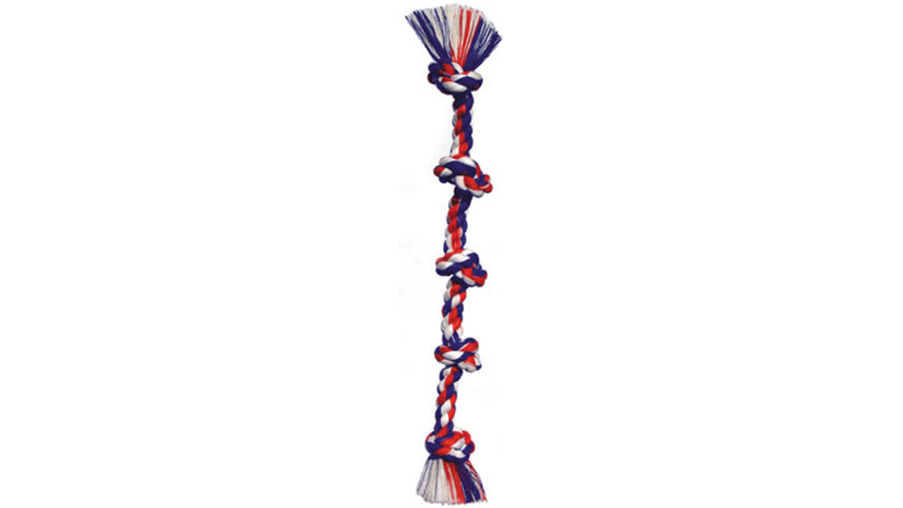mammoth Toys Mammoth Rope Bone Five Knot Tug XLGE 90cm