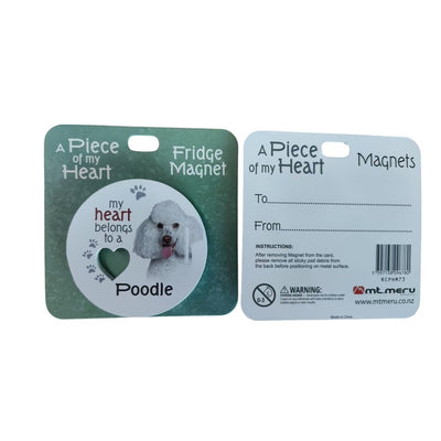 Mt Meru accessories Poodle A Piece of my Heart Fridge Magnet