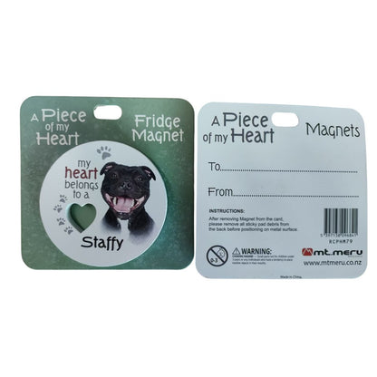 Mt Meru accessories Staffy A Piece of my Heart Fridge Magnet
