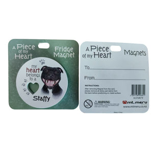 Mt Meru accessories Staffy A Piece of my Heart Fridge Magnet