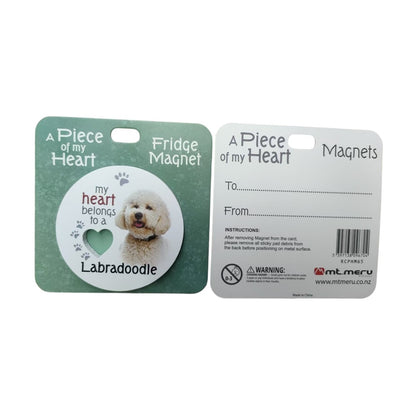 Mt Meru accessories Labradoodle A Piece of my Heart Fridge Magnet