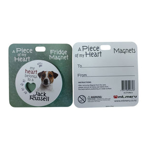 Mt Meru accessories Jack Russell A Piece of my Heart Fridge Magnet