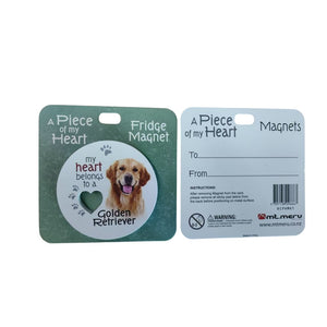 Mt Meru accessories Golden Retriever A Piece of my Heart Fridge Magnet