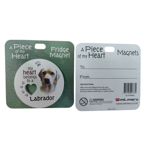 Mt Meru accessories Golden Labrador A Piece of my Heart Fridge Magnet