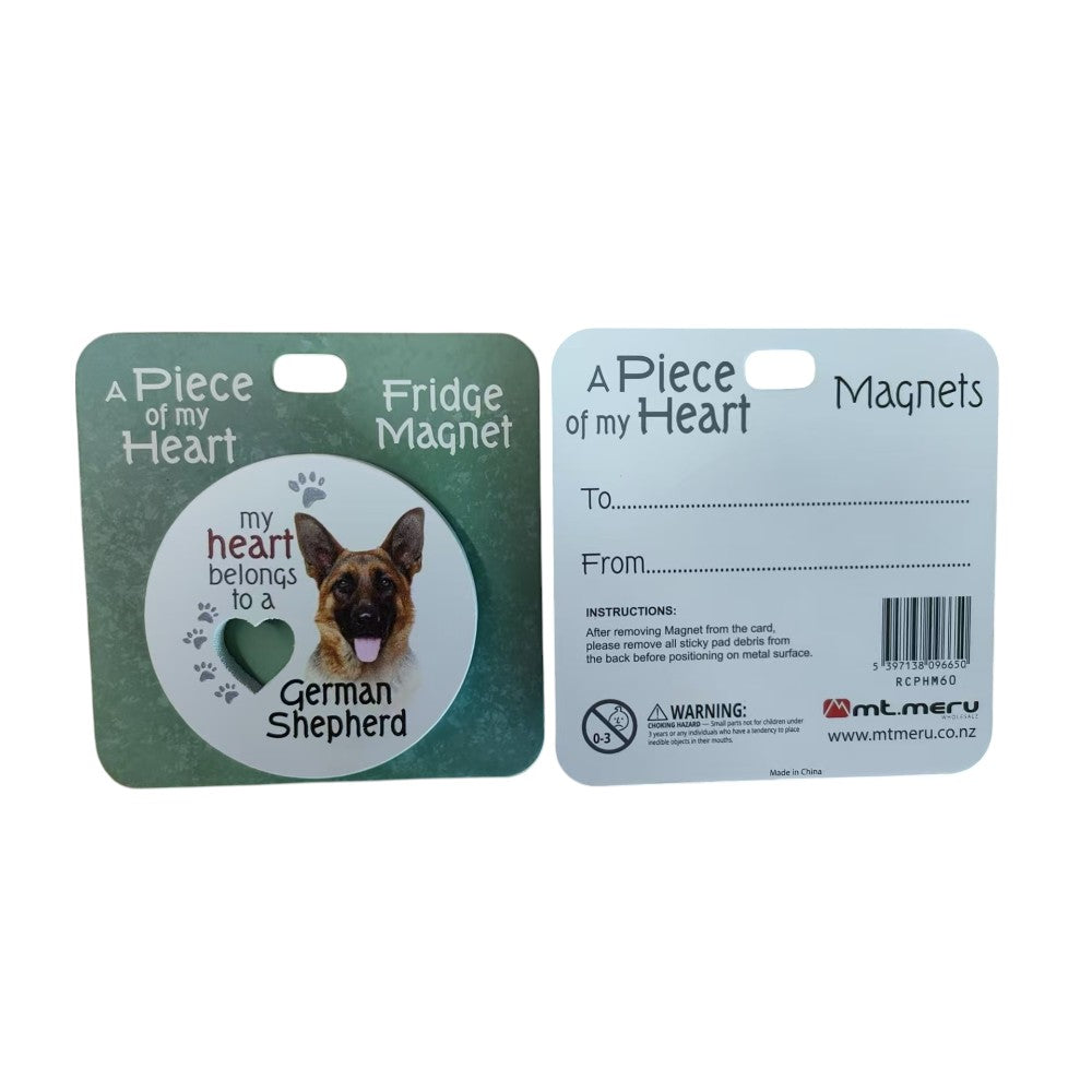 Mt Meru accessories German Shepherd A Piece of my Heart Fridge Magnet