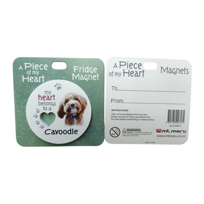 Mt Meru accessories Cavoodle A Piece of my Heart Fridge Magnet