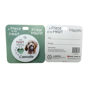 Mt Meru accessories Cavoodle A Piece of my Heart Fridge Magnet